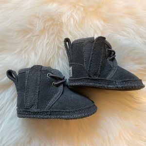 UGG Kids Black Suede Booties